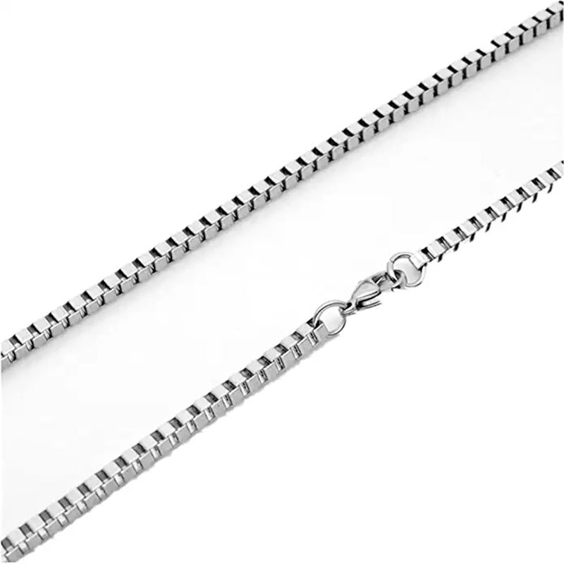 Stainless Steel Geometric Necklace Chains For Men/Ladies