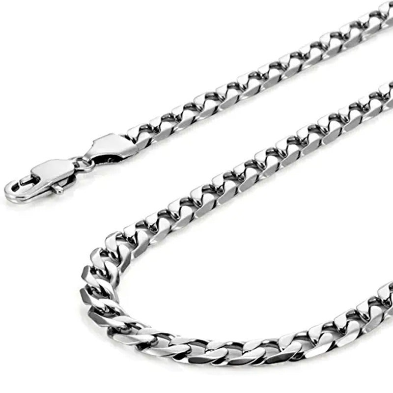 Stainless Steel Geometric Necklace Chains For Men/Ladies