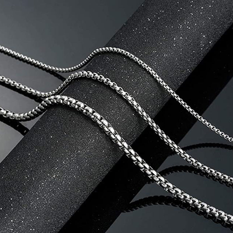 Stainless Steel Geometric Necklace Chains For Men/Ladies