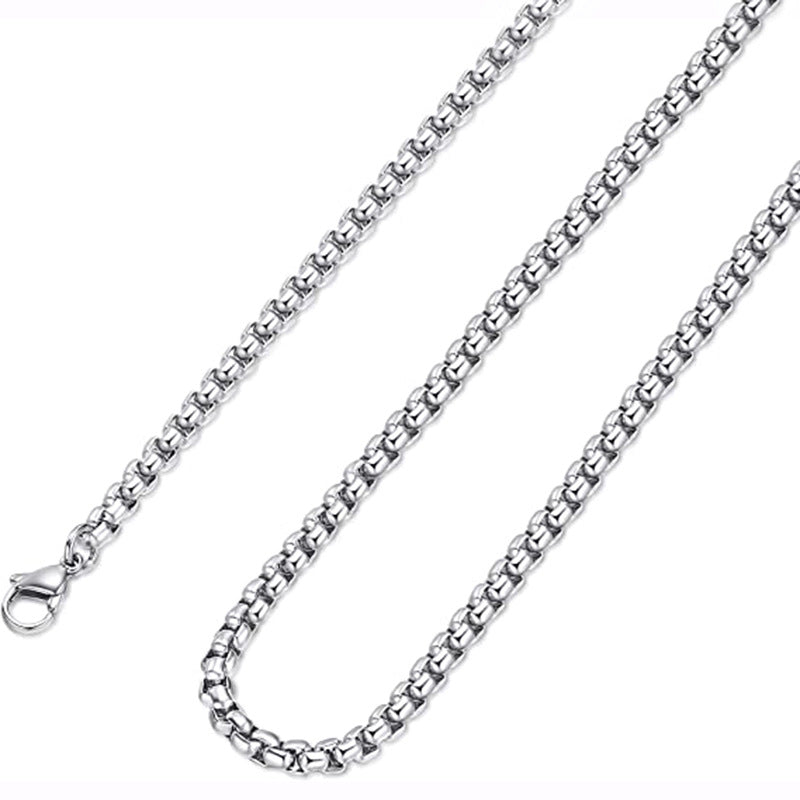Stainless Steel Geometric Necklace Chains For Men/Ladies