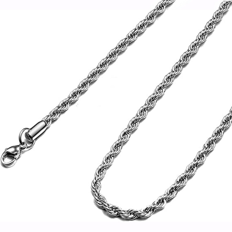 Stainless Steel Geometric Necklace Chains For Men/Ladies